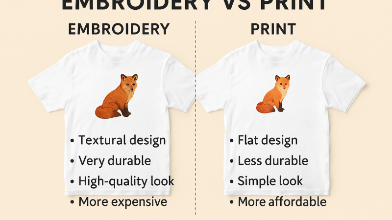 Embroidery vs Print: Which One Lasts Longer?
