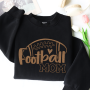 Football Mom Brown Embroidered Sweatshirt – Cozy Game Day Crewneck for Proud Moms