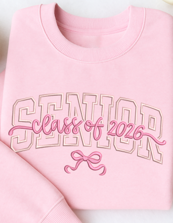 Senior Class of 2026 Embroidered Sweatshirt | Graduation Pullover