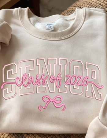 Senior Class of 2026 Embroidered Sweatshirt | Graduation Pullover