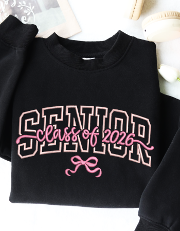 Senior Class of 2026 Embroidered Sweatshirt | Graduation Pullover
