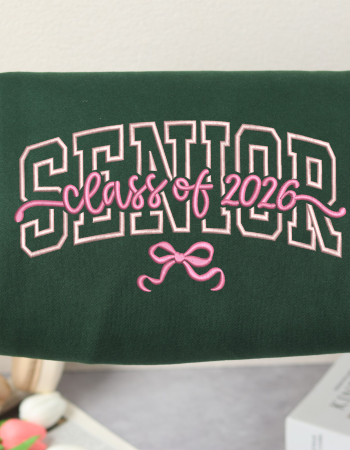 Senior Class of 2026 Embroidered Sweatshirt | Graduation Pullover