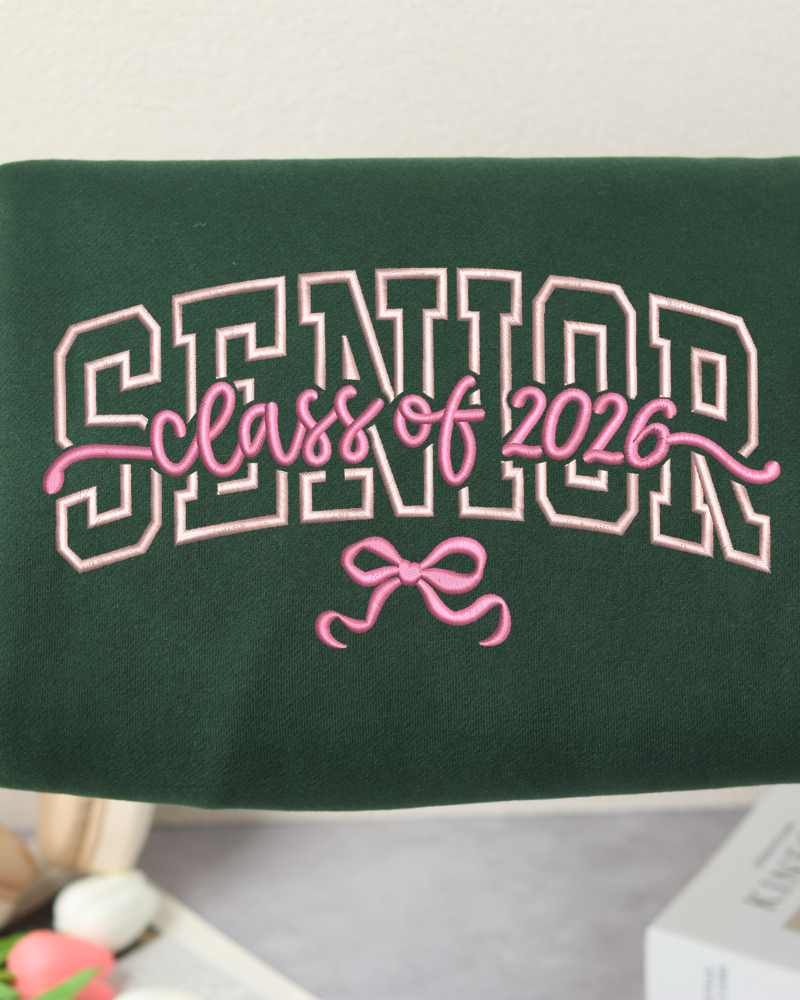 Senior Class of 2026 Embroidered Sweatshirt | Graduation Pullover