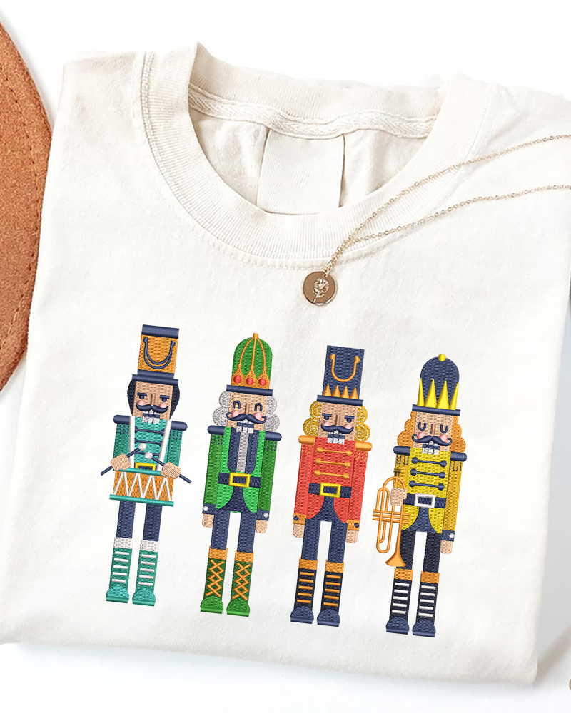 Nutcracker Embroidered Sweatshirt – Christmas Holiday Crewneck