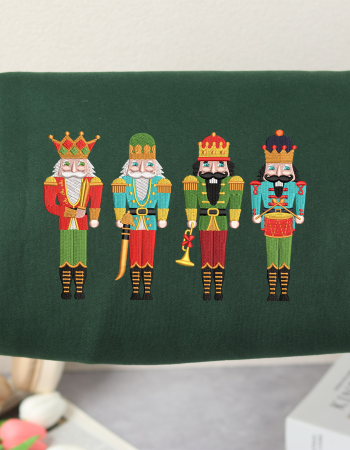 Nutcracker King Embroidered Sweatshirt – Christmas Holiday Crewneck