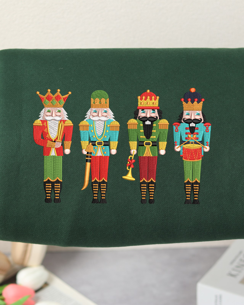 Nutcracker King Embroidered Sweatshirt – Christmas Holiday Crewneck