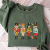 Nutcracker Embroidered Christmas Sweatshirt – Holiday Crewneck with Ornaments