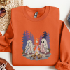 Ghosts by the Campfire Embroidered Sweatshirt – Cozy Halloween Crewneck for Fall Lovers