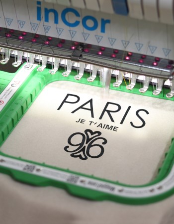 Paris Je T’aime 96 Embroidered Sweatshirt – Sand Unisex Pullover