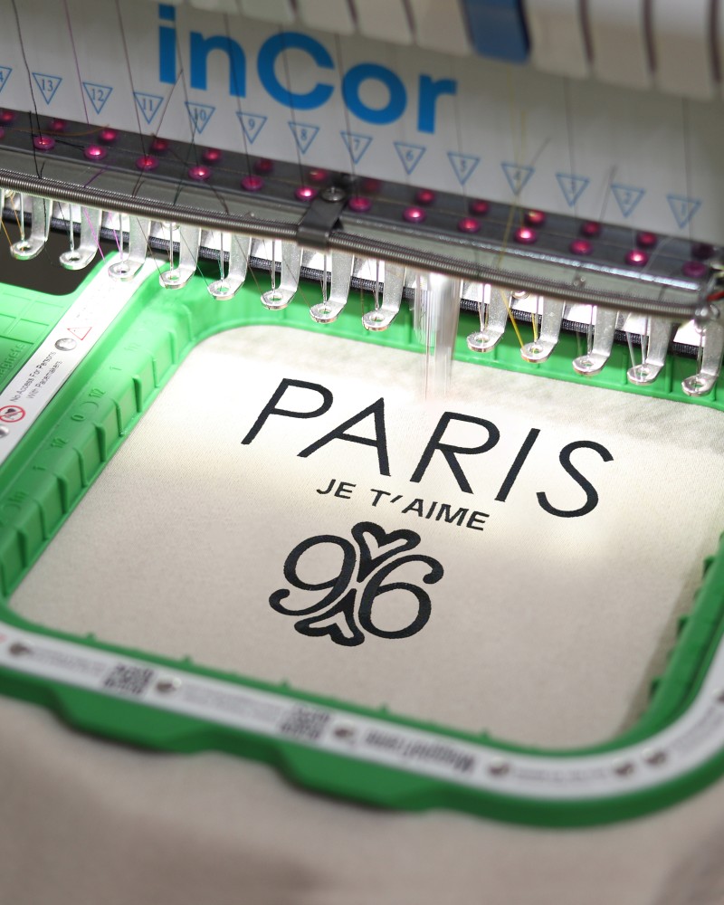 Paris Je T’aime 96 Embroidered Sweatshirt – Sand Unisex Pullover