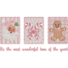 It’s The Most Wonderful Time of The Year Embroidery Design Set – Santa, Candy Cane & Gingerbread – Digital File