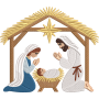 Nativity Scene Embroidery Design – Digital File